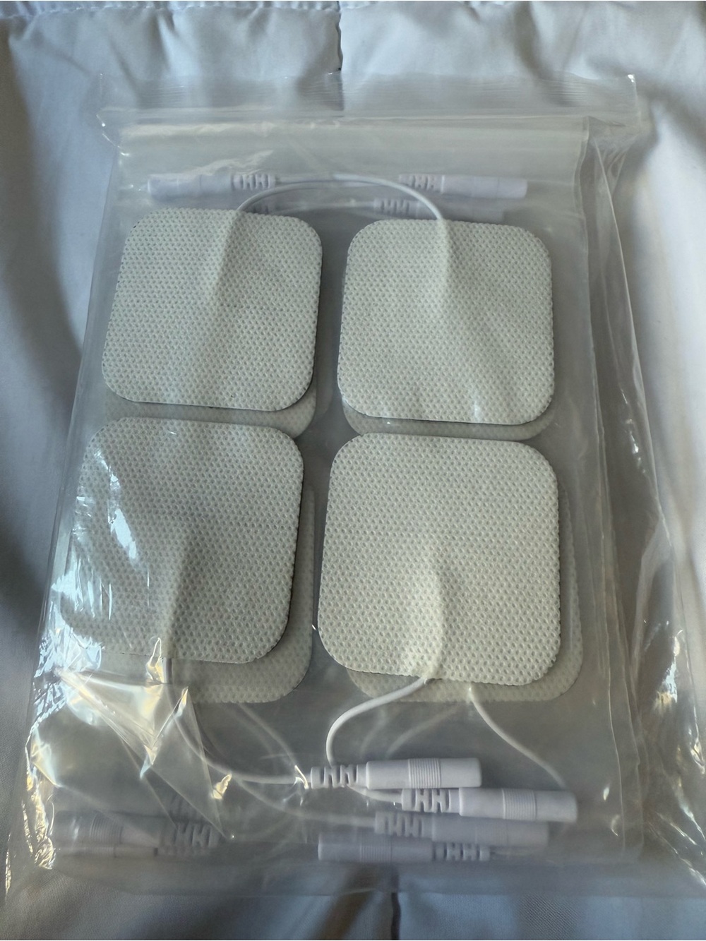 Replacement White TENS Electrode Pads - 4 Pack